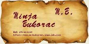 Minja Bukorac vizit kartica